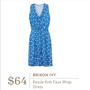 Brixon Ivy  NWT blue and aqua Kessie wrap dress size L